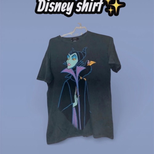 Maleficent Disney T-shirt like new, dark gray, XS