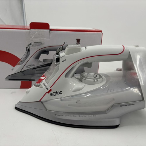 Solac Optima Steam Iron 3000 W New, White-Red Design