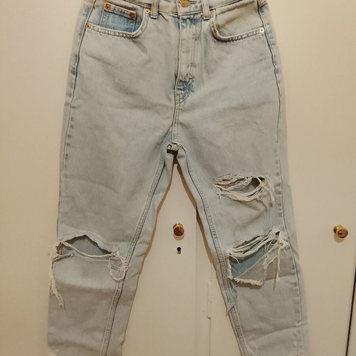 Pull & Bear jeans like new, size S, white and blue