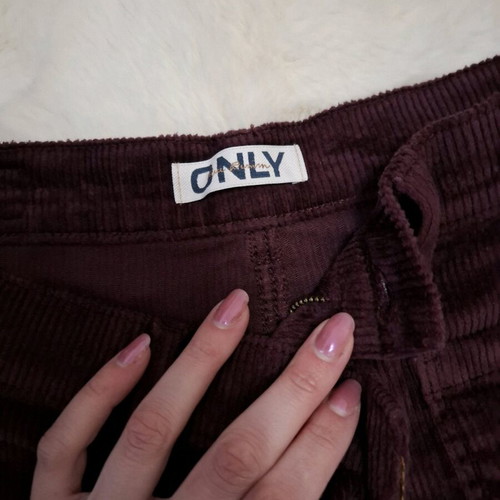 Only corduroy pants like new, burgundy, high waist, size S