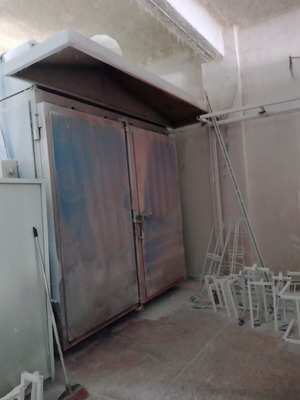 Electrostatic Painting Booth used with oven and spray gun