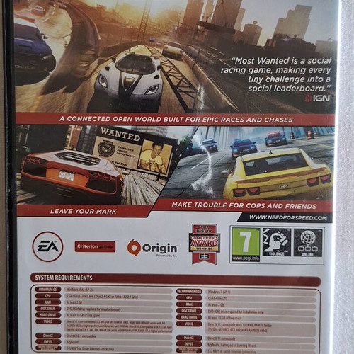 Most Wanted PC game like new