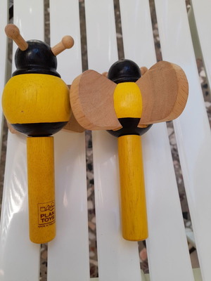 Κουρδιστές μέλισσες Plan Toys μεταχειρισμένες, σετ 2 ξύλινες