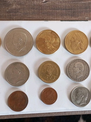 Greek drachma coin collection used