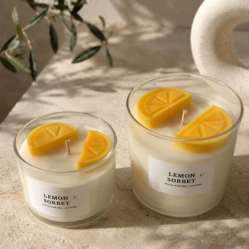 Soy Candle lemon scent new