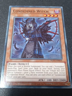Κάρτα παιχνιδιού Yu-Gi-Oh! Condemned Witch μεταχειρισμένη