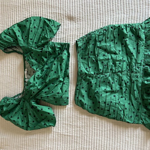 Pull & Bear summer skirt and top set like new, green