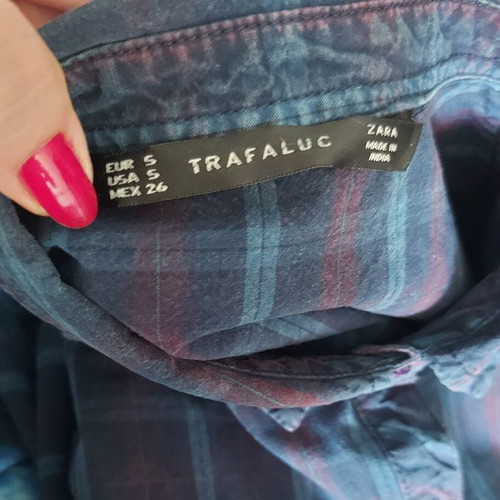 Zara Trafaluc cotton shirt with stonewashed effect, M-XL