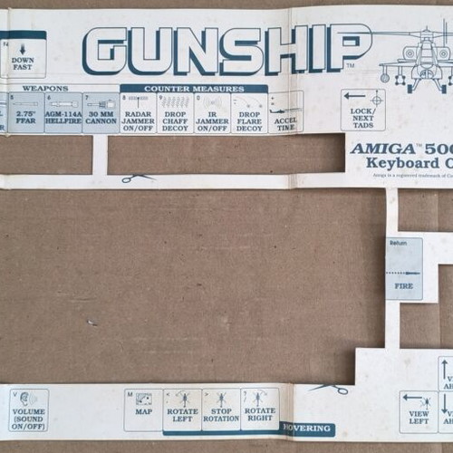 Gunship MicroProse Amiga video game used, small box