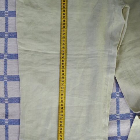 Women's vintage blazer and pants set used, linen, white and beige
