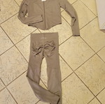 Thrivin women's athletic leggings set new, gray, size M