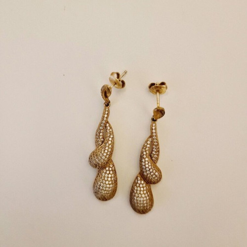 925 Silver Gold Plated Earrings like new