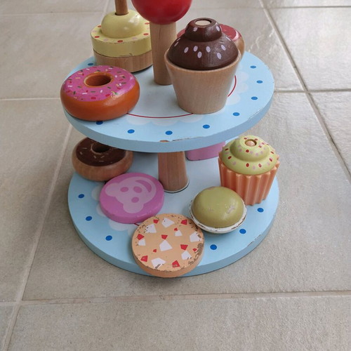 Wooden sweets stand toy used