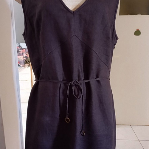 In Wear linen dress used, size 42, chocolate brown
