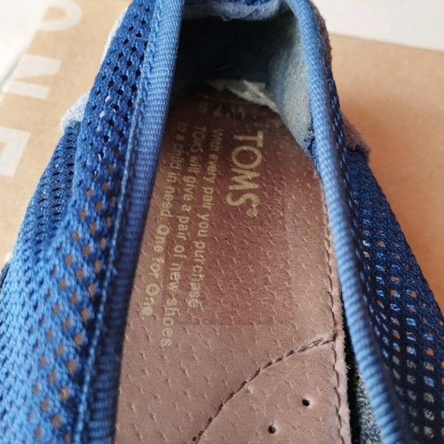 Toms used blue shoes size 38