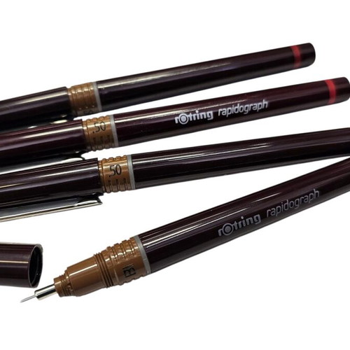 Rotring 0.50 rapidograph pen new, pack of 2