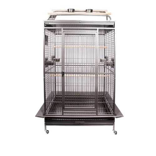 Parrot cage large 101x76x190 with handmade stand like new
