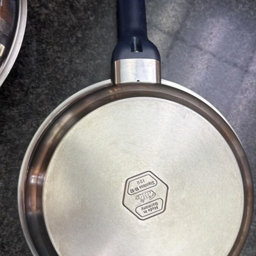Fissler Blue Dream Stainless Steel Frying Pans 24cm and 28cm like new