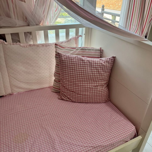 Baby Cot with Mattress like new, adjustable for growing child