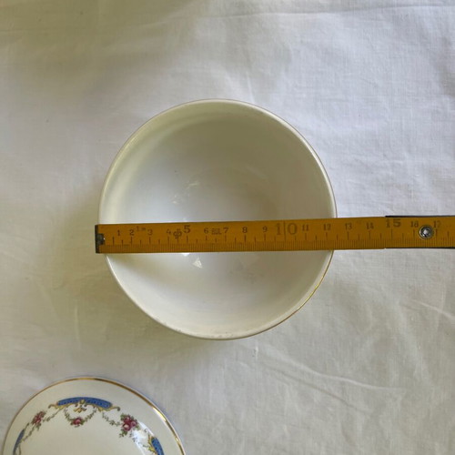 Set of 2 used Ditmar Urbach porcelain bowls/fondue pots