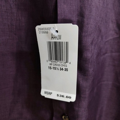 Arrow men's shirt new, size M, purple
