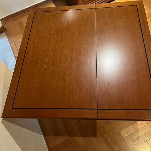 Wooden folding table console used