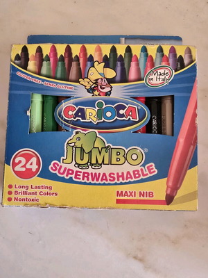 Carioca jumbo markers with maxi nib like new, 21 pieces