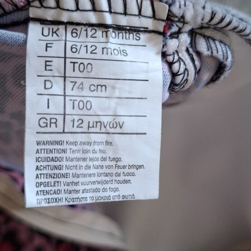 Baby costume pink tiger used, size 6-12 months