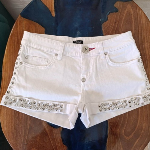 Philipp Plein white shorts with stones, size S
