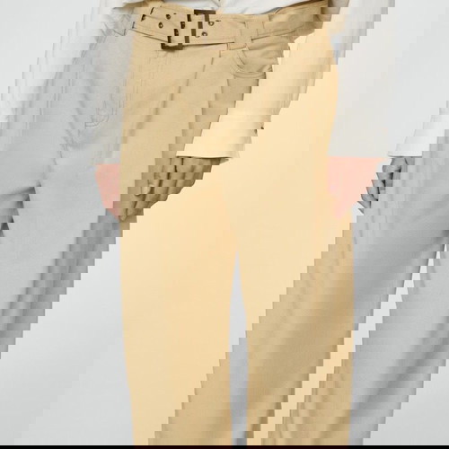 Αφόρετο μπεζ παντελόνι με ζώνη / Size 36 με καρτελάκια