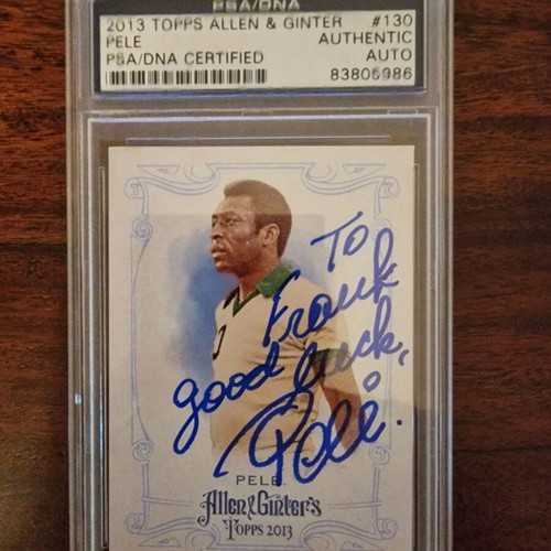 Pele autograph with authenticity certification like new