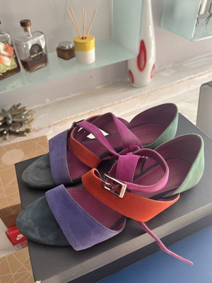 Armani Jeans sandals size 38 like new, multicolor
