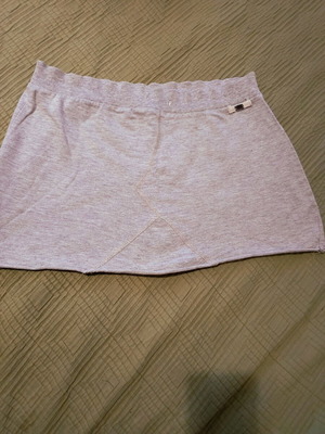 Mini skirt gray like new, cotton and viscose