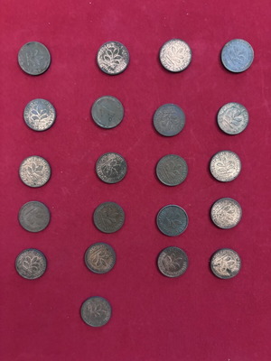 German coins, 21 pieces