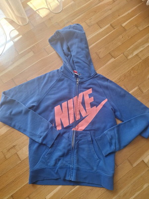 Nike jacket like new, blue and orange, missing hood drawstring