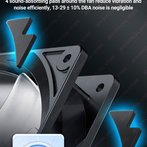 Jeyi 120mm ARGB Cooling Fan AURA Ultra Silent Heatsink new