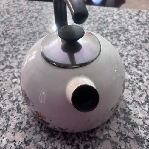 Villeroy and Boch enamel teapot used with floral design