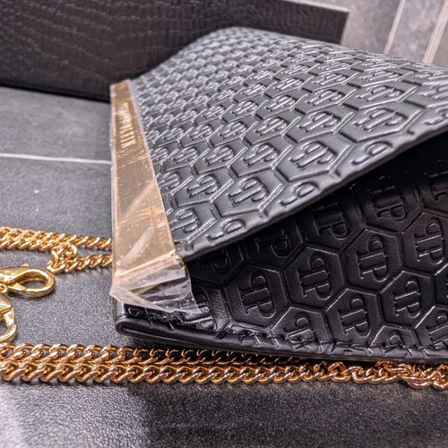 Philipp Plein Sunglasses Case with Chain New Black