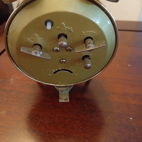 Vintage table clock alarm with natural patina used