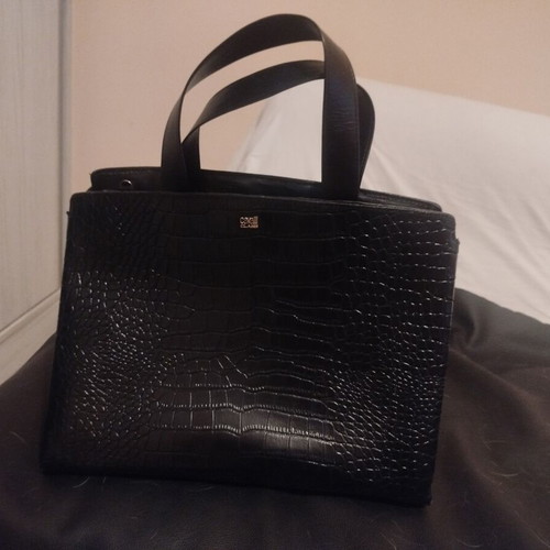 Cavalli BB Large Leather Handbag Black New