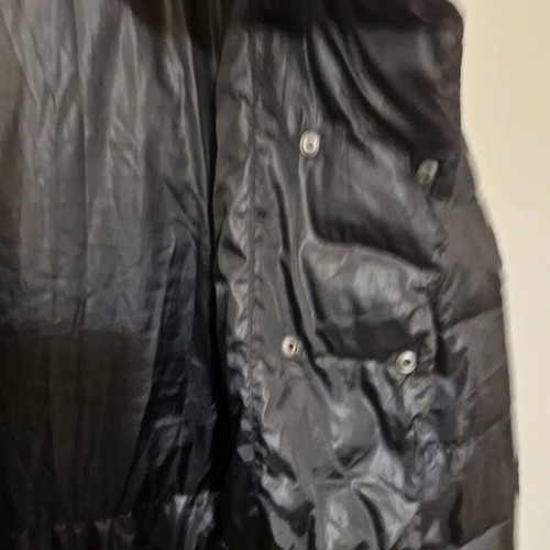 Sisley jacket like new, black with ruffles, size Large