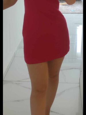 Handmade mini dress like new, size S, pink