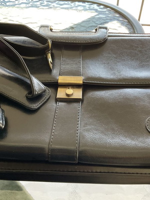 Bartuggi leather men's bag like new, 30x40 cm, black
