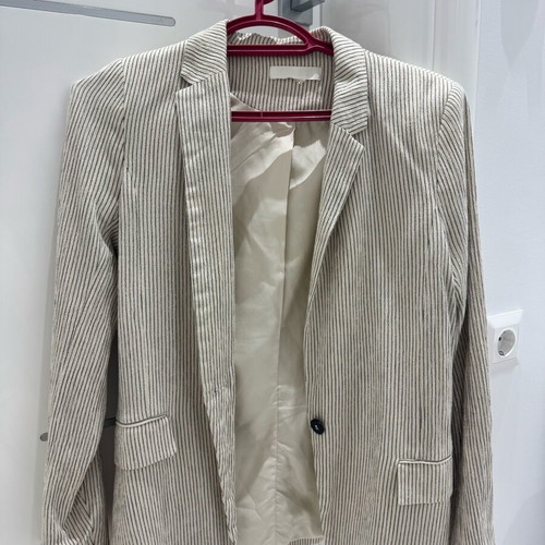 Striped blazer H&M 34 like new, beige