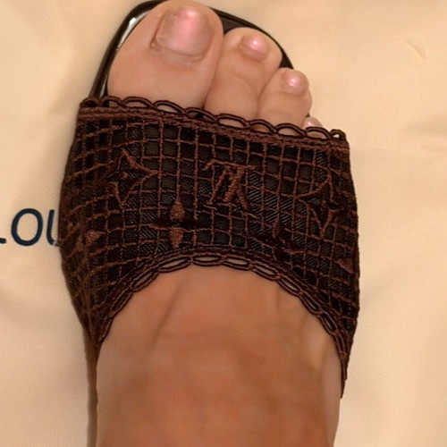 Louis Vuitton mules with low heel, new, brown, size 41