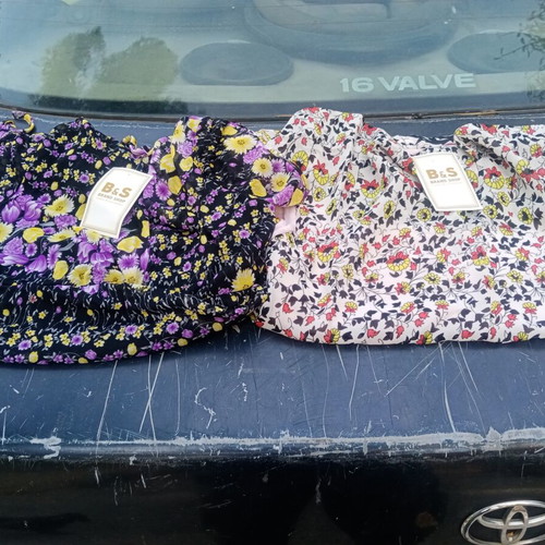 2 mini floral dresses, size S