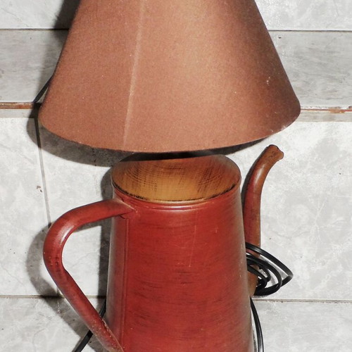 Table lamp coffee pot metal new
