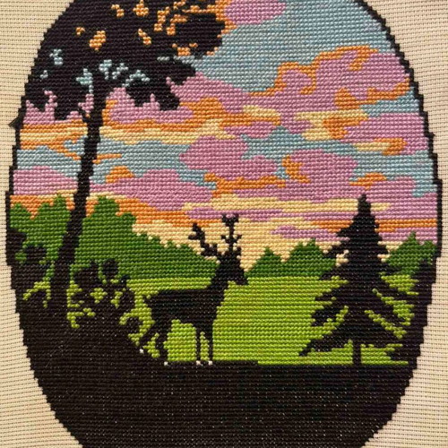 Handmade embroidery frame, 0.19x0.14 m