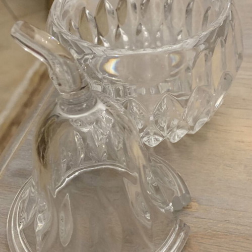 Crystal pear-shaped dish fondantière like new