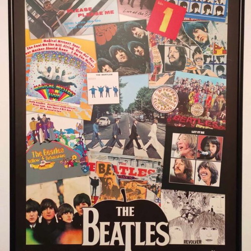 The Beatles framed art like new